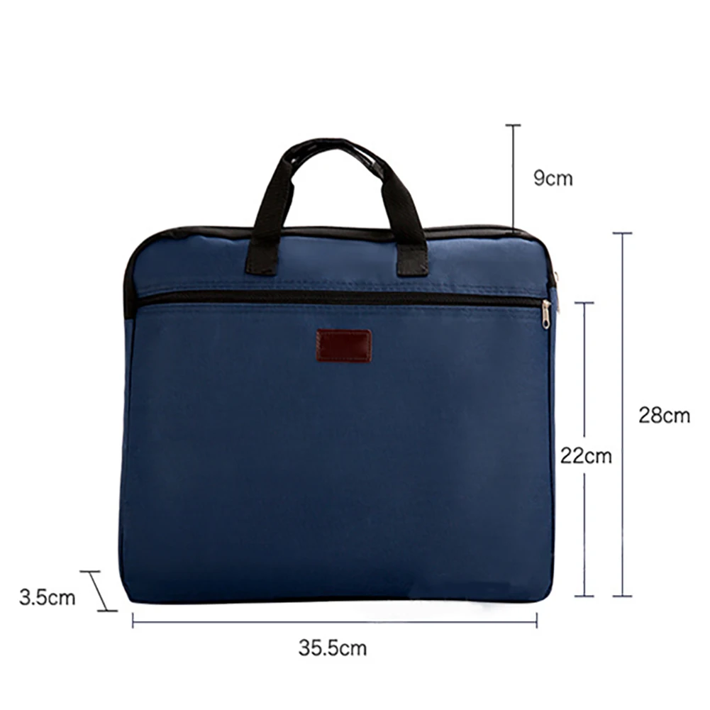 Men Women A4 Book With Handle Large Capacity Zipper Storage Organizer Travel Short Closure File Folder Canvas Document Bag