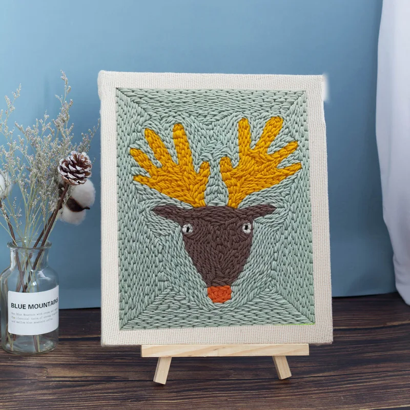 Набор для вышивания с милыми животными сделай сам игла рамкой ручная работа