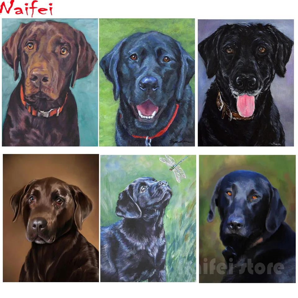 Алмазная 5D живопись своими руками Лабрадор ретривер собака искусство Вышивка