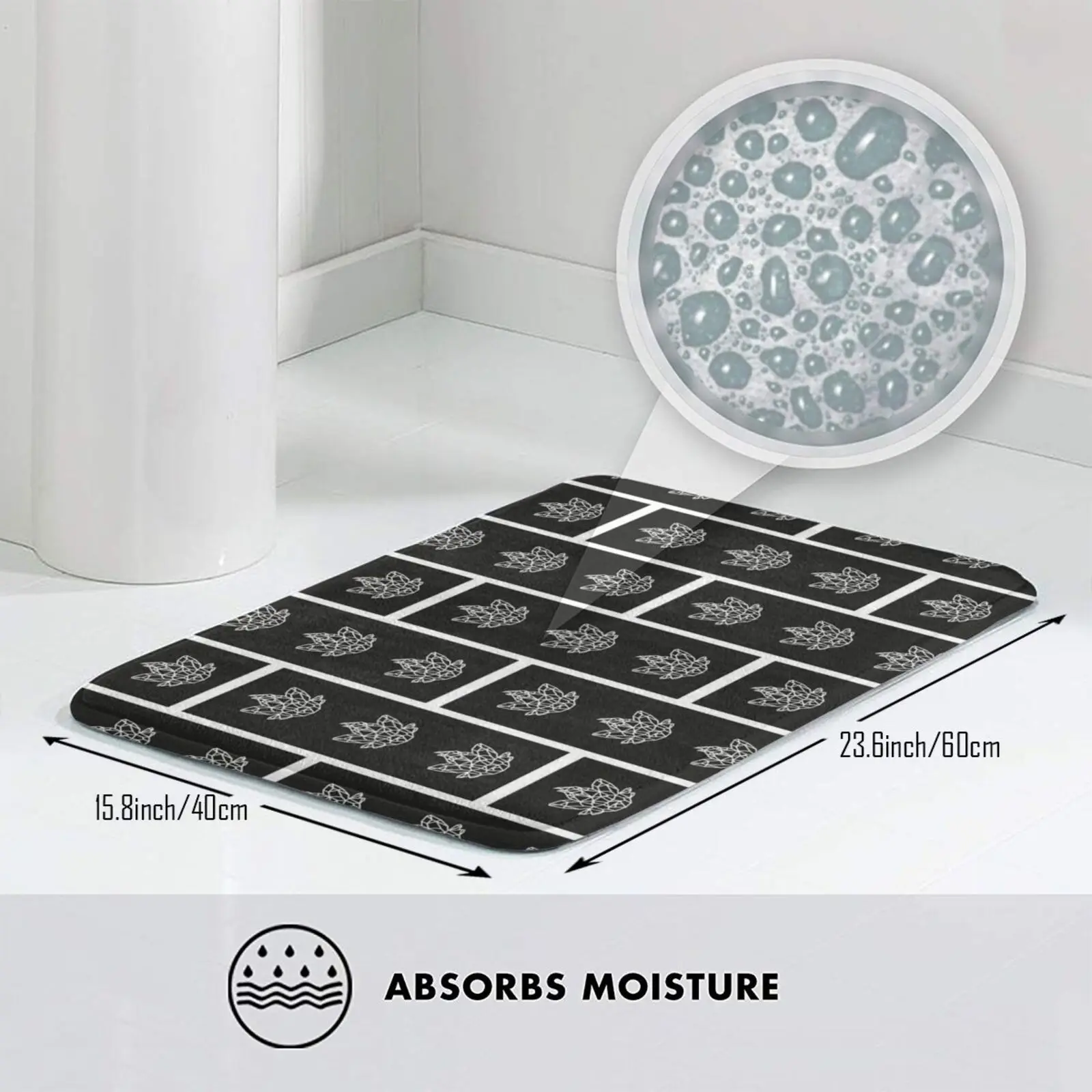 Многоугольный коврик для входной двери Zorua Trio ванной с изображением Иисуса