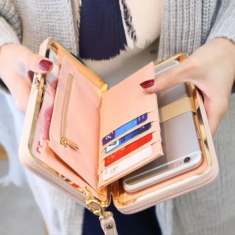 

Women Girl Long Card Holder Clutch Wallet Bowknot Large Capacity Purse Cellphone Pocket Bag