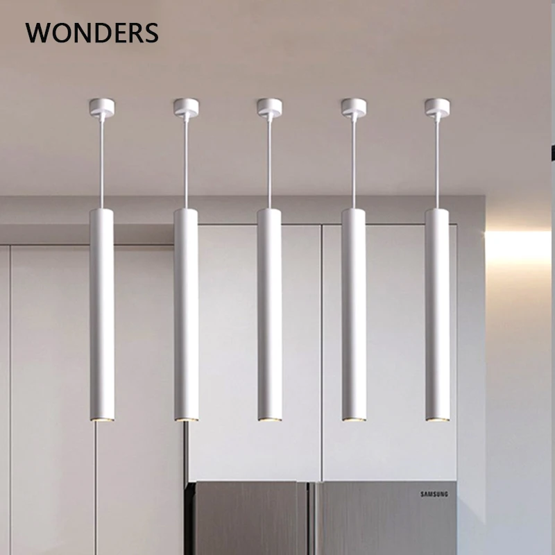

Nordic Single head cylindrical LED lustre Loft hotel bar decor pendant light bedroom bedside home decoration salon pendant lamp