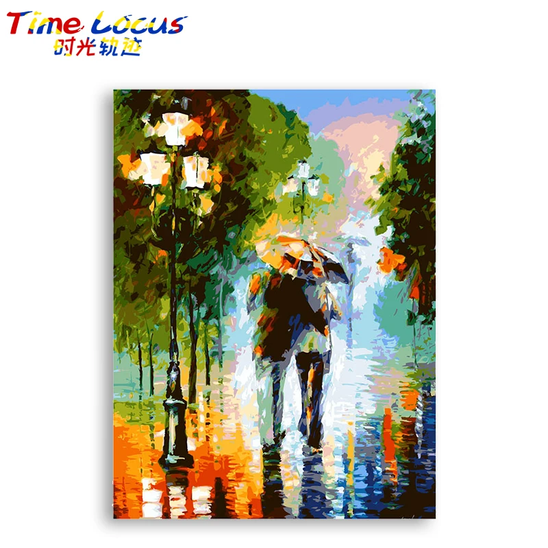 Пара ходьба Абстрактная живопись Diy цифровая картина маслом цифры Современная