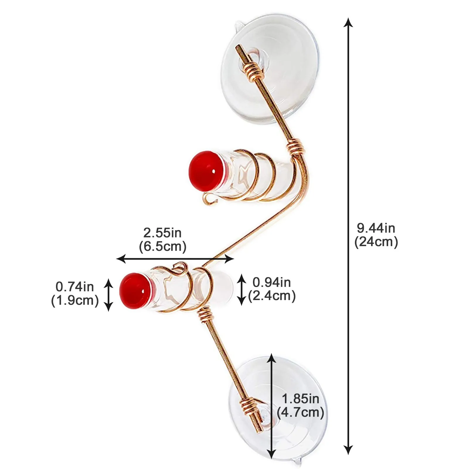 

Creative bird feeder copper hummingbird feeder sucker bird feeder simple hummingbird bird feeder device accessories pet supplies
