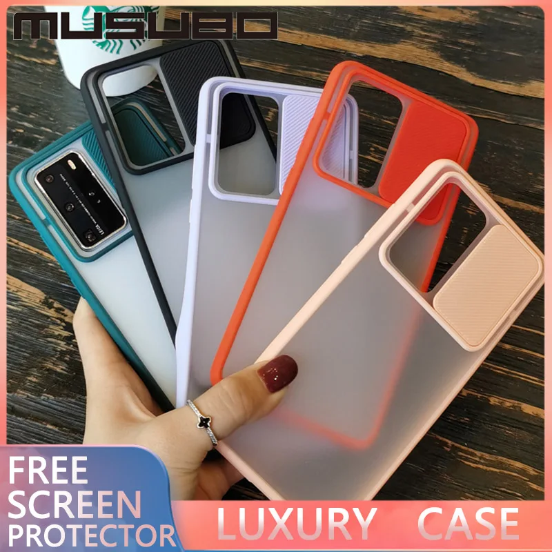 Роскошный чехол MUSUBO для Huawei P20 P30 P40 Pro Nova6 Mate30 противоударный телефона прозрачный