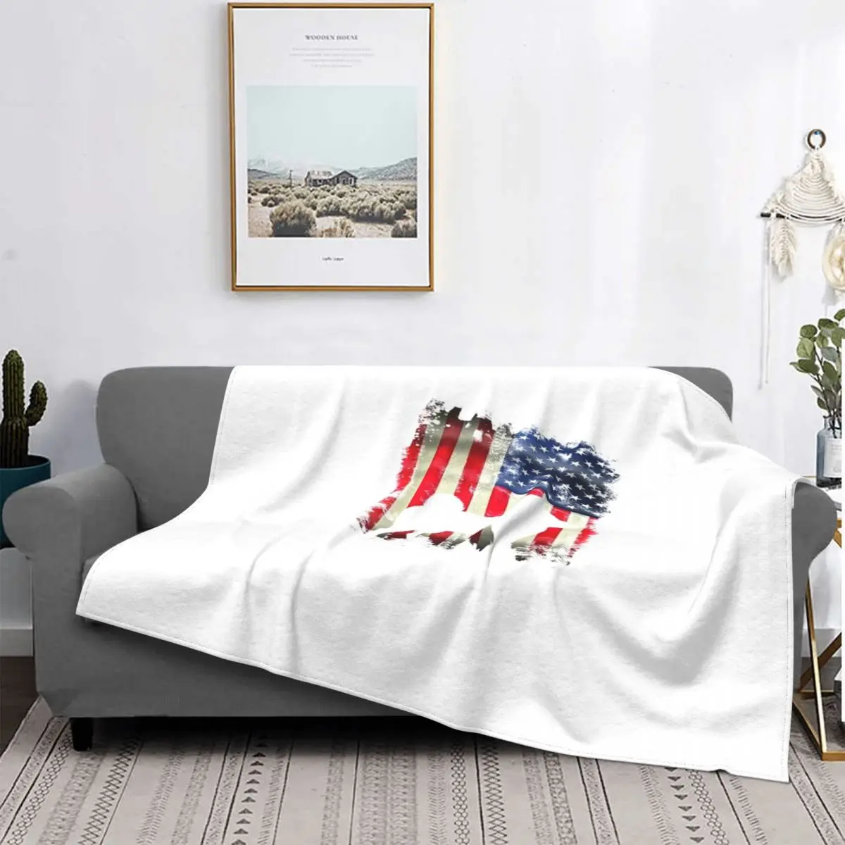 

Manta Patriotica de la bandera American de Akita, colcha para cama a cuadros, edredones, funda de sofah, manta de verano, colcha