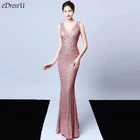 8 цветов, элегантное вечернее платье русалки, розовое вечернее платье полной длины, сексуальное вечернее платье, Vestido de Fiesta, официальное платье на выпускной, YNY-16681
