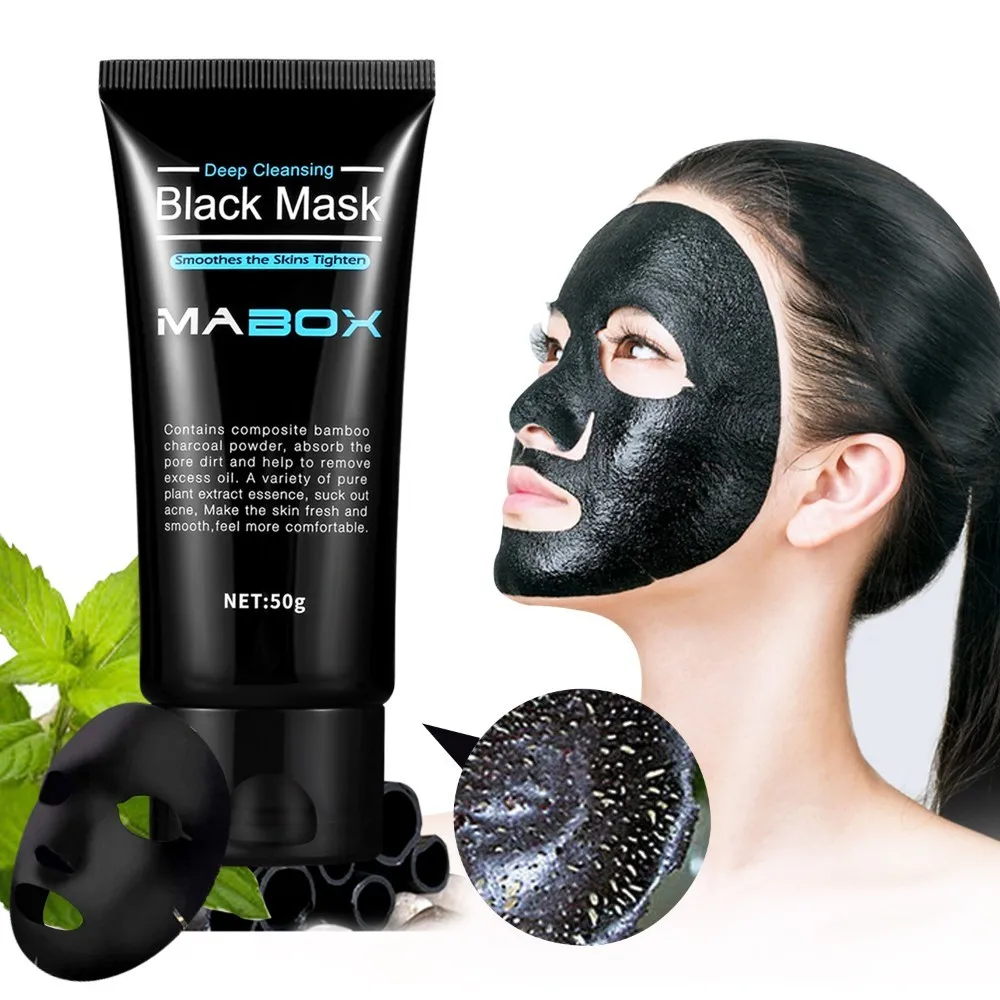 

Mabox Black Mask Peel Off Bamboo Charcoal Purifying Blackhead Remover Mask Deep Cleansing for AcneScars Blemishes WrinklesFacial