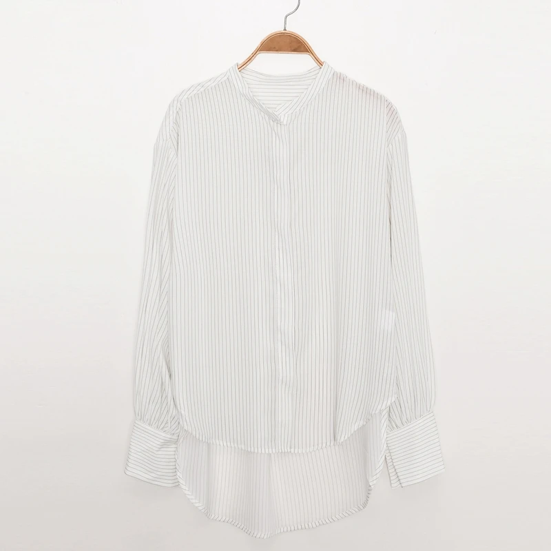 

2021 Woman Long Sleeve Striped Shirts Blouses