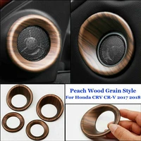 4pcs peach wood grain door speaker panel cover trim fit for honda crv cr v 2017 2019
