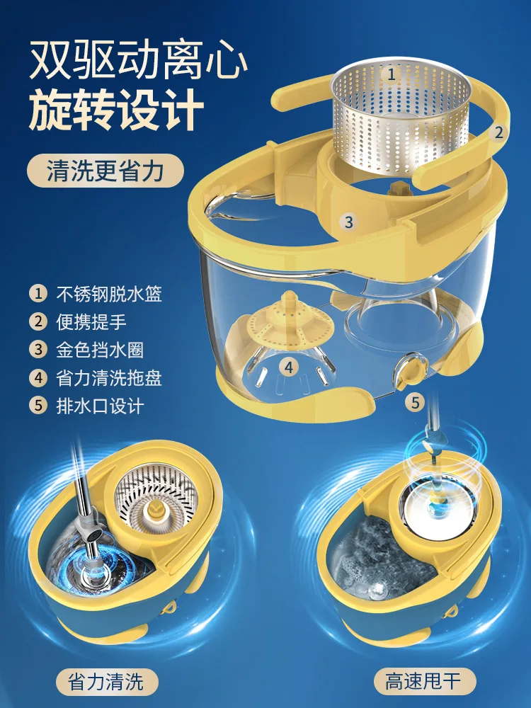 Бесконтактная вращающаяся швабра ведро насадка из микрофибры полировщик пыли