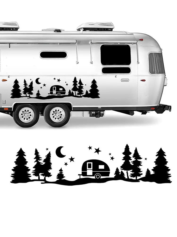 Стикер 84x22 см для дома на колесах Звездный лес горы автомобильный Стайлинг стикер