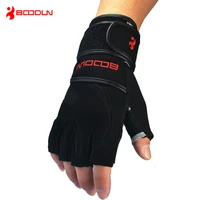 genuine leather mens half finger crossfit gloves non slip gym fitness gloves dumbbell sports bodybuilding weight lifting gloves