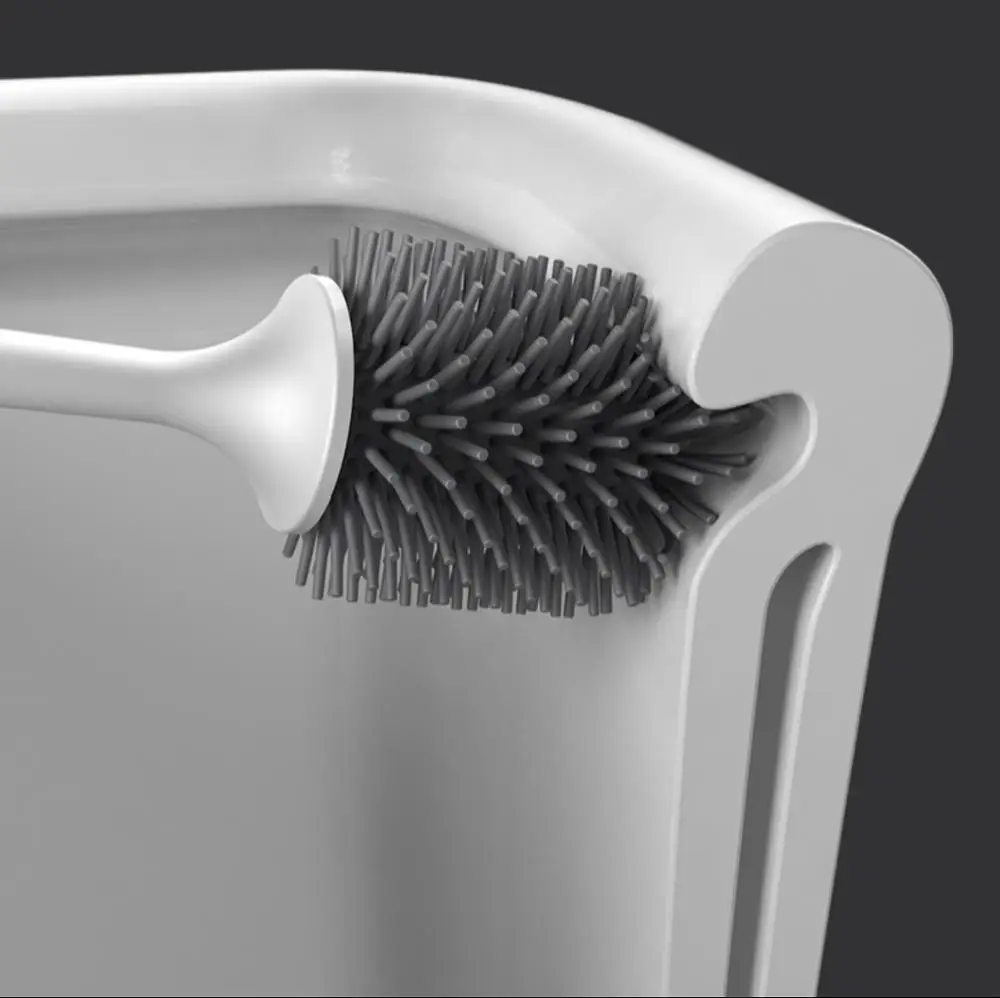 Набор кистей и держателей для унитаза мягкая силиконовая щетина щетка