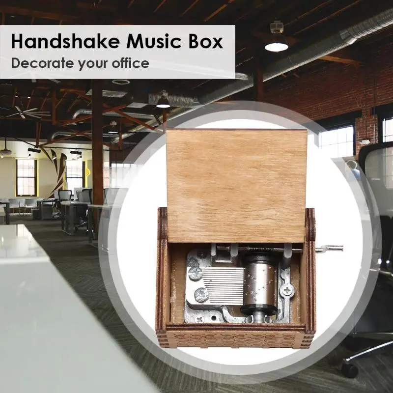 2020 деревянная элегантная Музыкальная Шкатулка винтажная ручная музыкальная