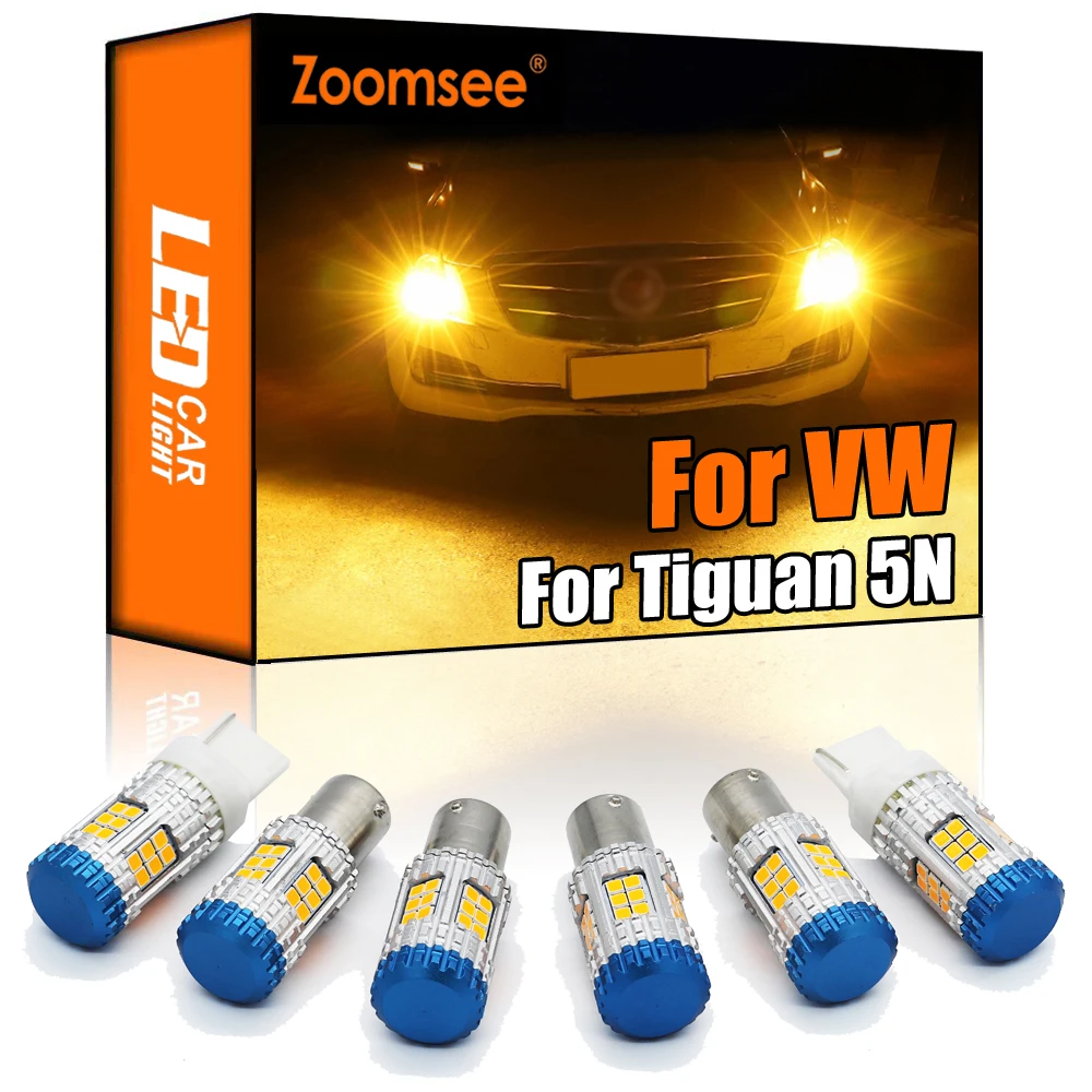 

Zoomsee Canbus For Volkswagen VW Tiguan 5N 2009-2015 No Hyper Flash Error Auto LED Turn Signal Light Indicator Bulb PY21W W21W