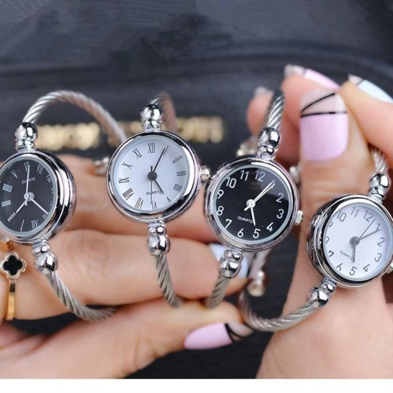 

Small Gold Bangle Bracelet Luxury Watches Stainless Steel Retro Ladies Quartz Wristwatches Fashion Casual Women Dress Watch