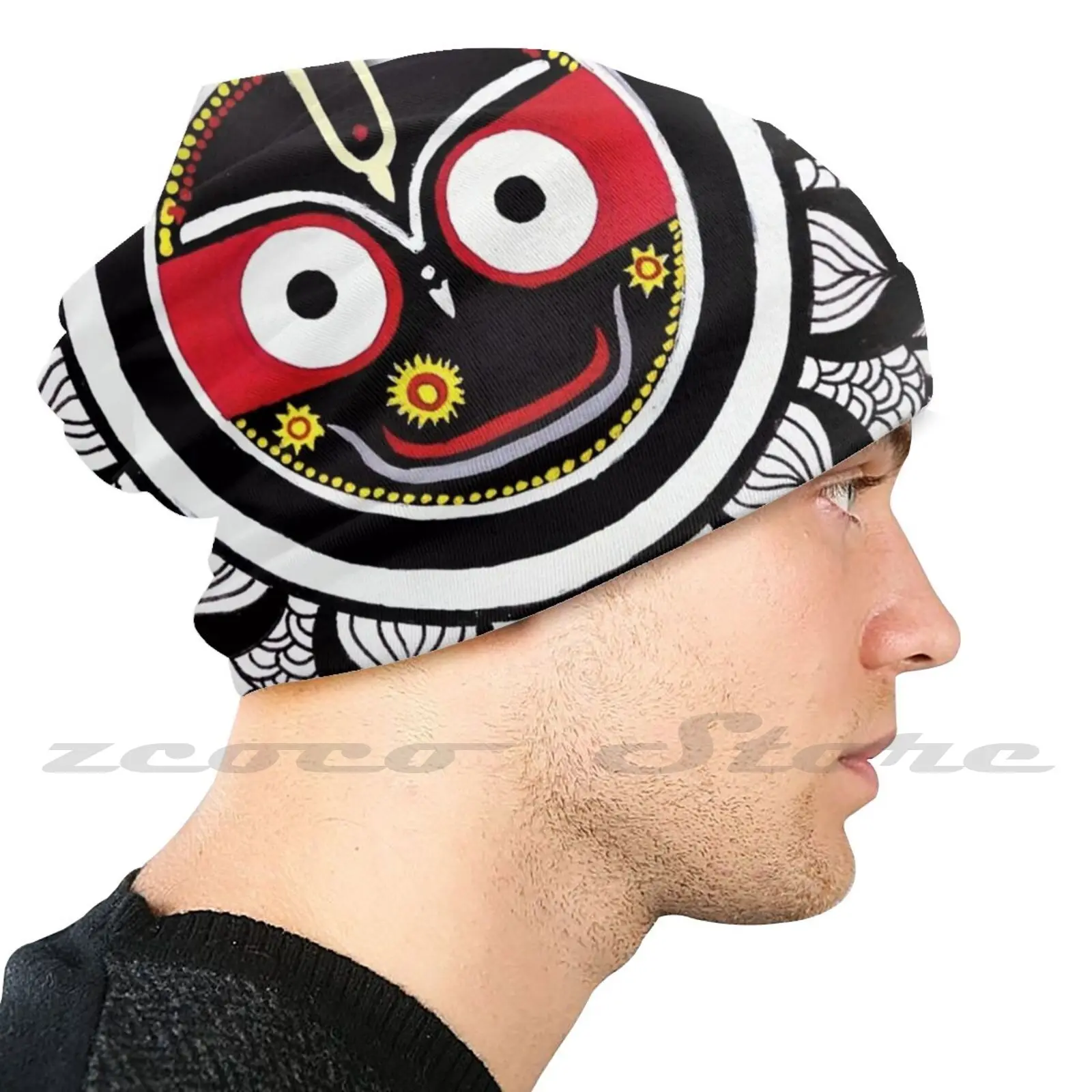 

Lord Jagannath Mandala Art Adult Kids Knit Hat Hedging Cap Outdoor Sports Breathable Krishna Jaganath Hindu God Hindu God