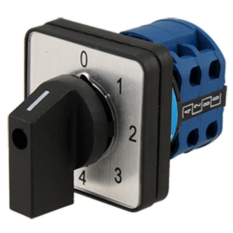 8 Terminals 5 Positions Master Control Rotary Cam Switch 20A Black+Blue | Обустройство дома