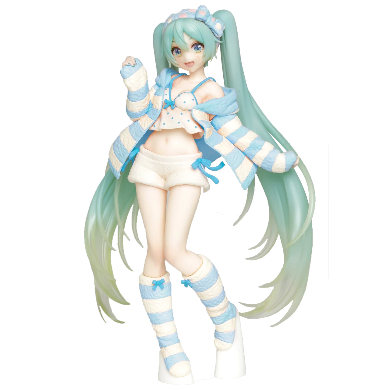 

100% оригинальная сине-белая Пижама Taito Miku, модель Фигурка Девушки из аниме