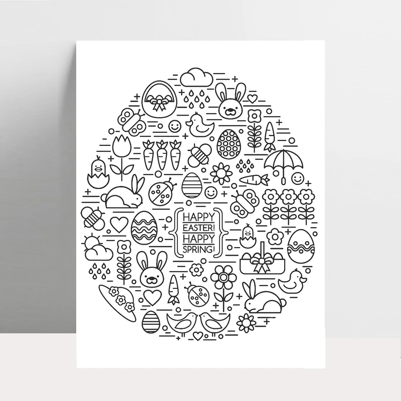 

AZSG Animal Easter egg Clear Stamps For DIY Scrapbooking Rubber Stamp/ Seal Paper Craft Clear Stamp Card Making