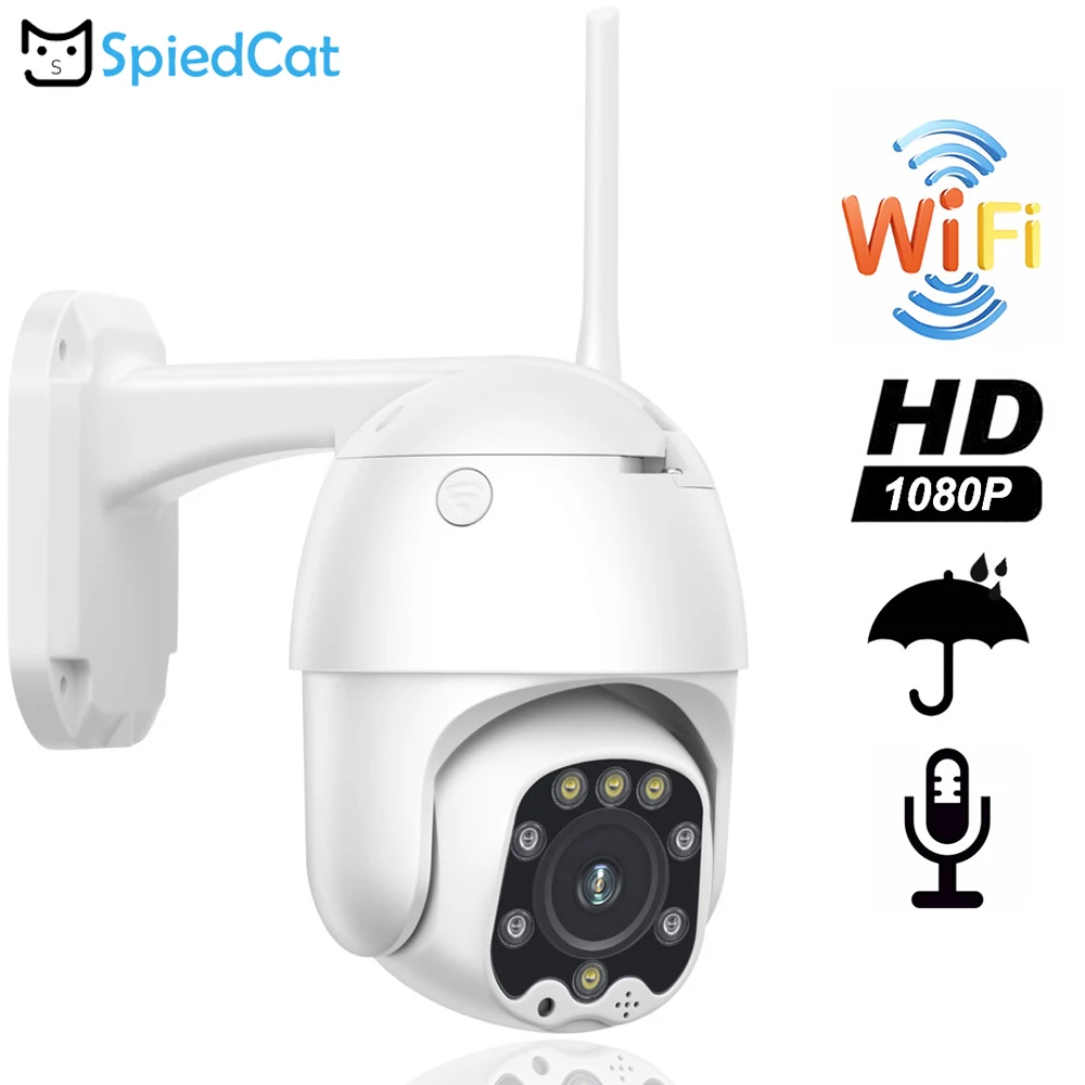HD 1080P 2MP ночное видение беспроводной Wifi PTZ IP камера onvif CCTV двухстороннее аудио