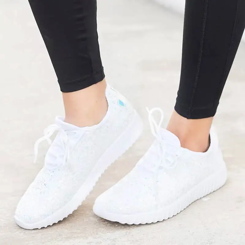 

Women Flats Bling Sliver Glod Women Sneakers 2019 New Basket Chaussures Femme Plus Size Flat Women Casual Shoes rgt5