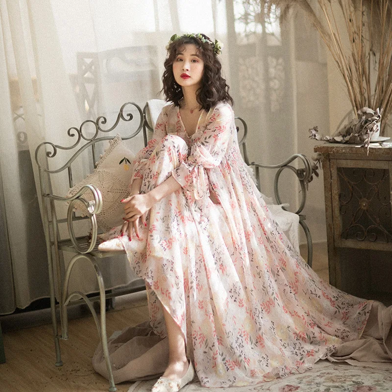 Женское богемное платье с цветочным принтом повседневное свободное элегантное