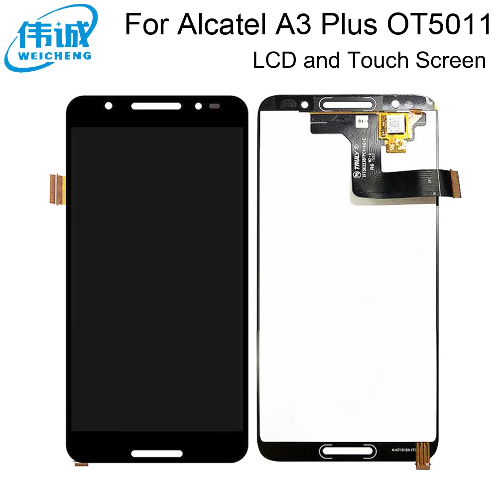 

For Alcatel A3 Plus OT5011 OT5011A 5011A 5011X 5011 LCD Display Touch Screen Digitizer Glass Assembly + Tools + Adhesive