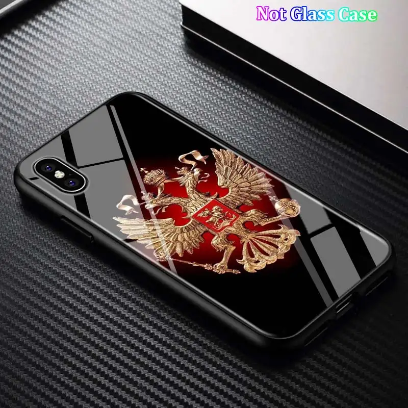 Черный чехол с национальным флагом России для iPhone 11 11Pro X XR XS Max для iPhone 8 7 6 6S Plus 5S 5 SE глянцевый чехол для телефона