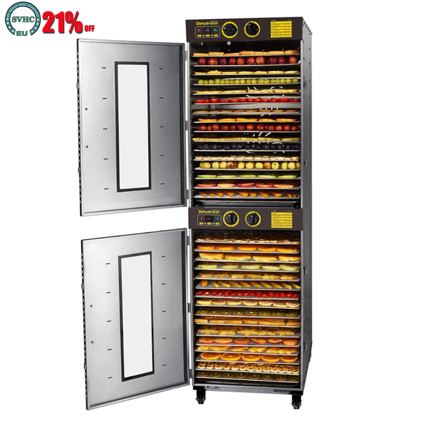 

Сушилка для фруктов из нержавеющей стали, 32 слоя, 0-15 часов, 220 В/50 Гц