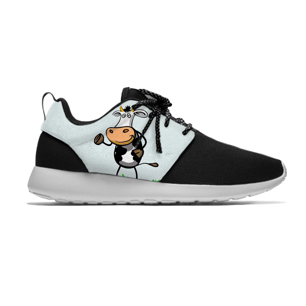 

Dairy Cow Cartoon Hot Funny Popular Kids Sport Running Shoes Casual Breathable Lightweight 3D Print Sneakers Boys Children Girls