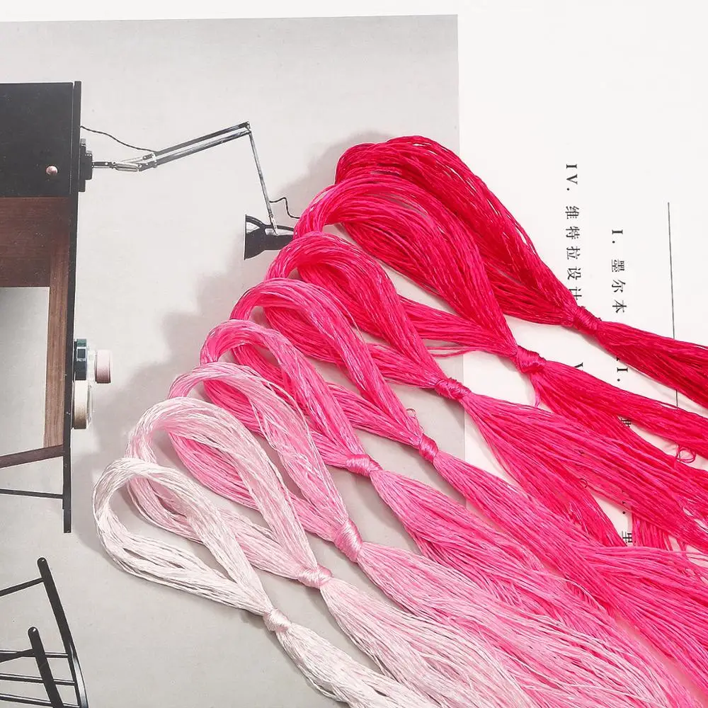 7 8 шт. сделай сам пряжа из натурального шелка 100% Шелковая нить нитка вышивка