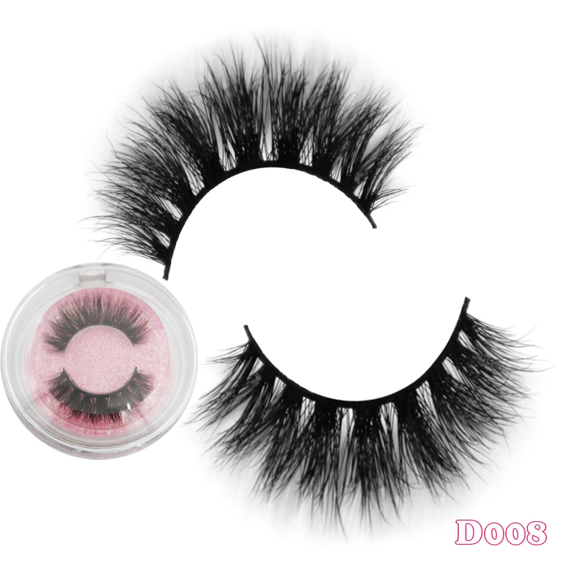 3D норки Многоразовые Накладные ресницы розовое золото блестящая круглая