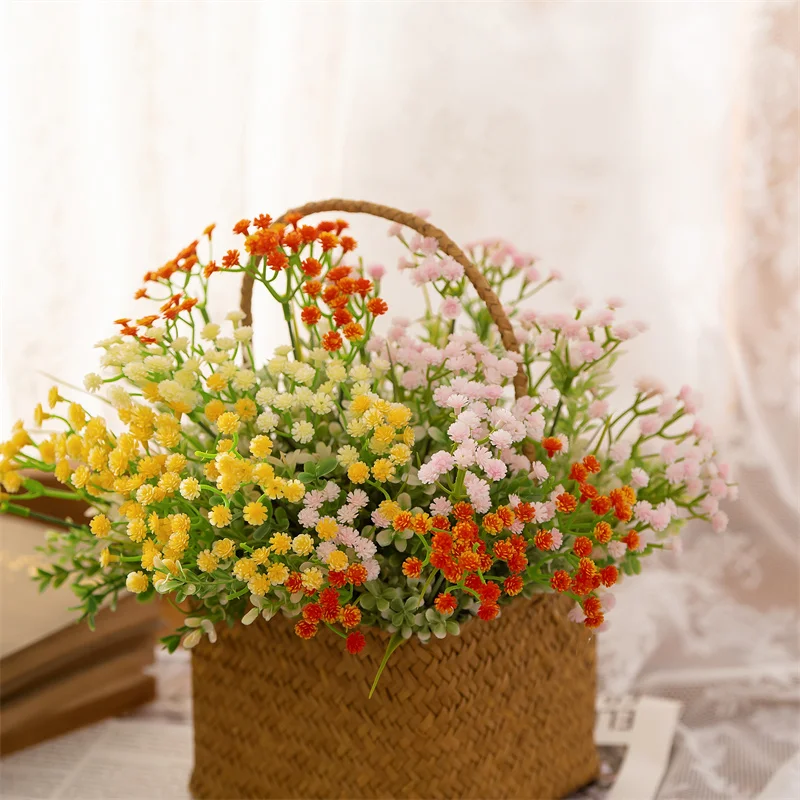

High-quality Artificial Flowers, 32cm Pink Gypsophila, Home Decoration Vase Flower Arrangement, Wedding Background Layout Guide