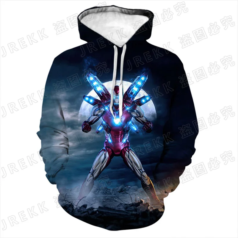 Толстовка Мужская/женская с капюшоном модная рубашка 3D принтом Железного