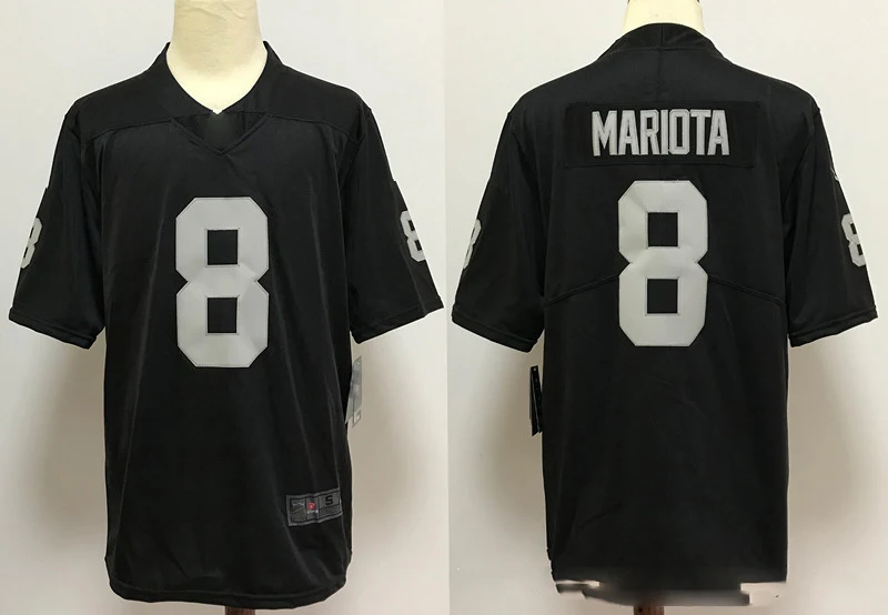 

Embroidery American Football Jersey 8# Mariota Fans Wear Men Women Kid Youth Las Vegas Raiders Rugby Rugby Jersey Shirt