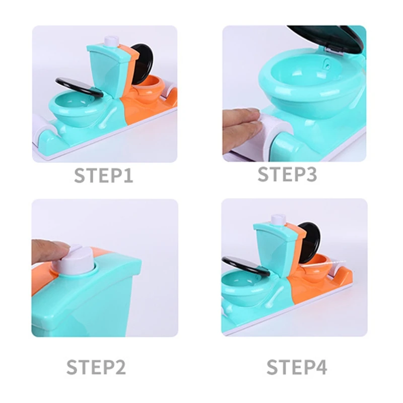 

G2AD Trouble Game Toilet Toys Double Toilet Toy Children's Educational Interactive Water Spray Tricky Props Trickery Toilet Toys