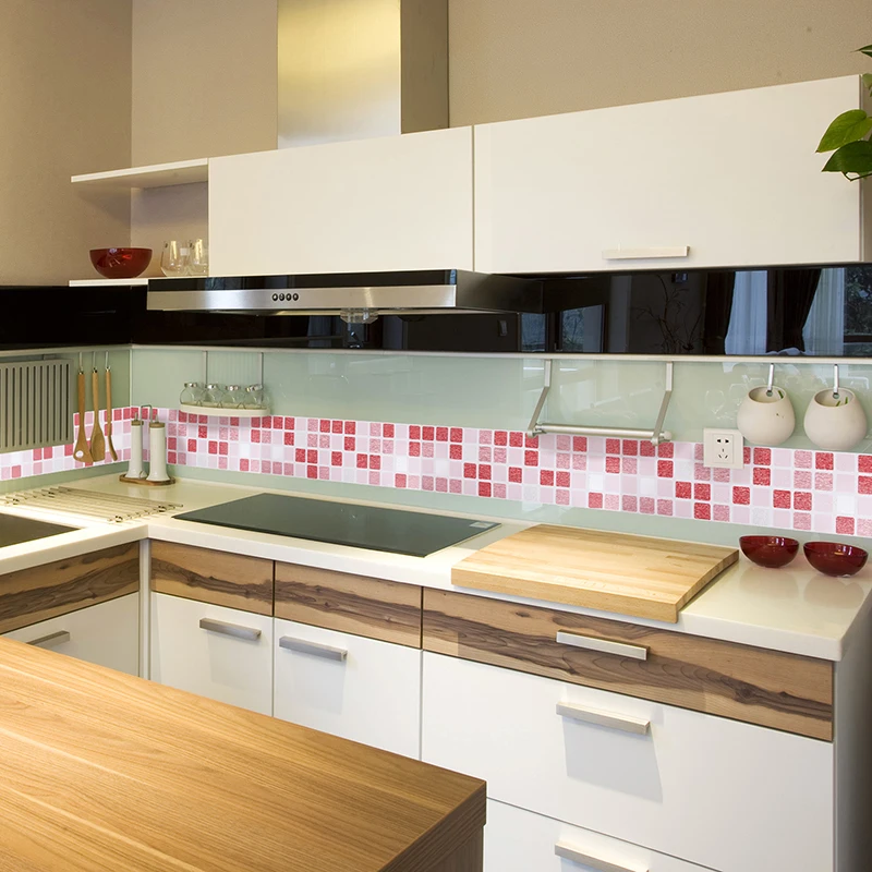 Настенные мозаичные наклейки на талию 1 м водостойкие для ванной и кухни