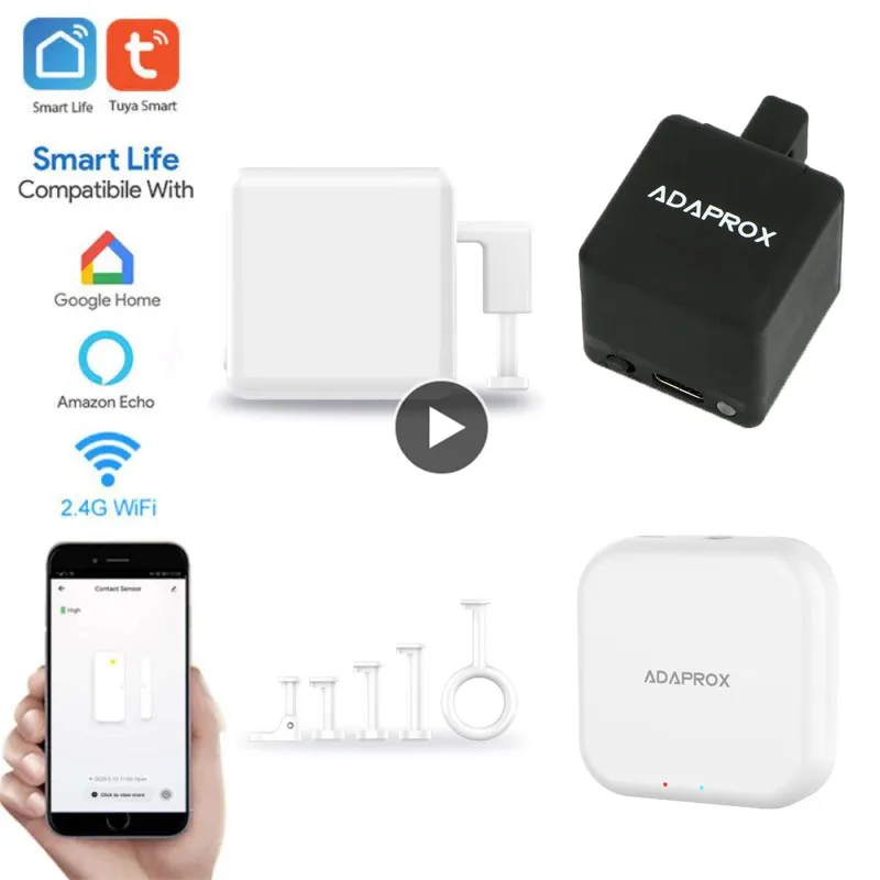 

Tuya Smart Wireless Gateway Adaprox Bridge Smart Fingerbot Robot Smart Life Adaprox Home Voice Remote Control For Alexa Google