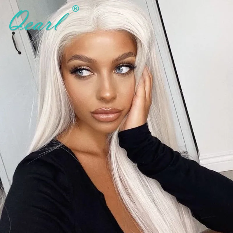 

Парик из натуральных прямых человеческих волос Qearl, плотный, 180% плотный