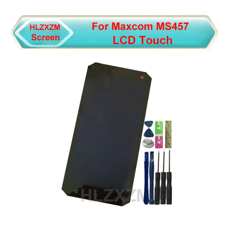 

Для Maxcom MS457 ЖК-дисплей Дисплей с кодирующий преобразователь сенсорного экрана в сборе Сменные с сенсорным экраном инструменты + 3M Стикеры