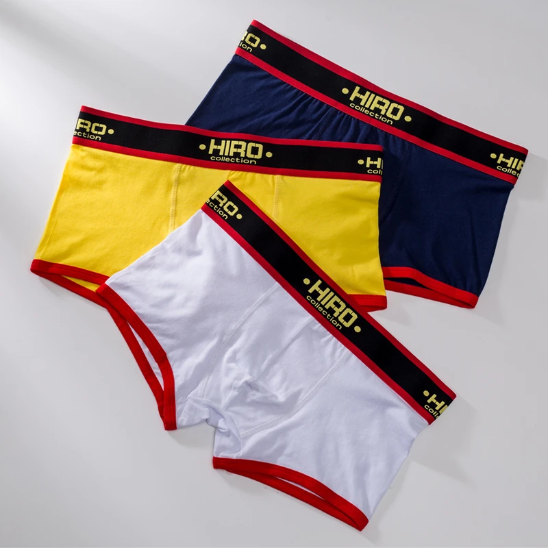 HIRO сексуальные хлопковые Дышащие Боксеры Мужское нижнее белье Cueca мужские