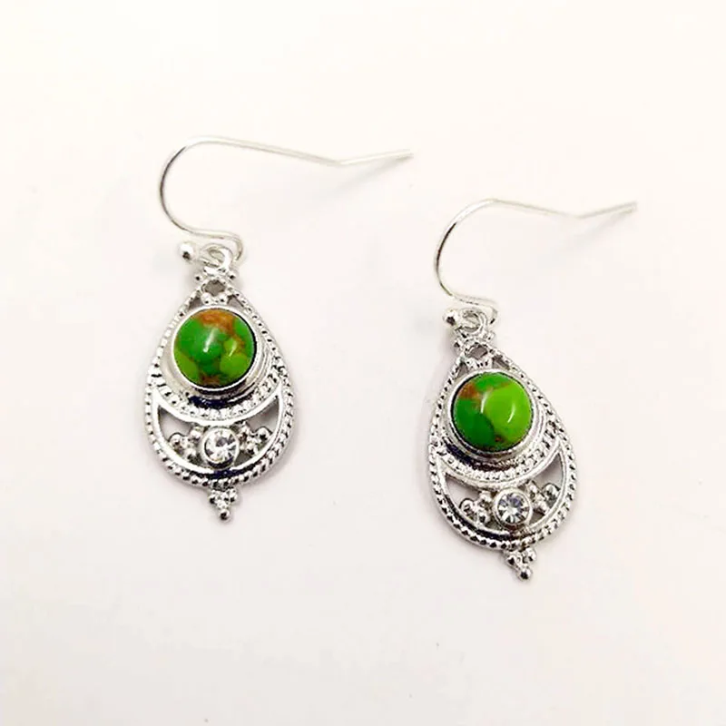 Модные Винтажные серьги-подвески ручной работы в стиле ретро серебряные