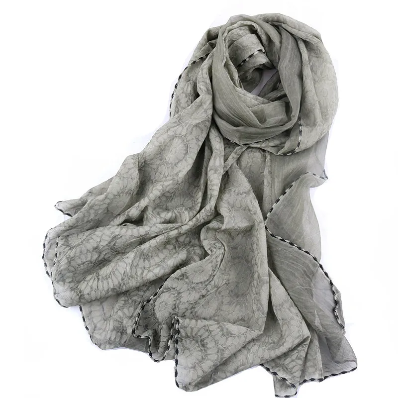 

2019 luxury Flower silk scarf women Female New Spring and Autumn neck Shawl Winter hijab head scarves for ladies