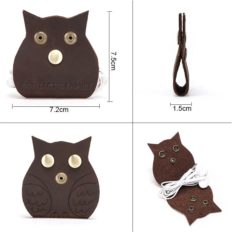 Держатель кабеля для наушников кожаный креативный защитный чехол передачи