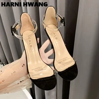 2021 summer new style nightclub sexy high heeled womens shoes large size fashionable pvc transparent womens sandals size 34 39
