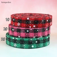 kewgarden 2 50mm 25mm 15mm plaid layering cloth fabric ribbon diy bow corsage sewing accessories handmade tape riband 10 meters