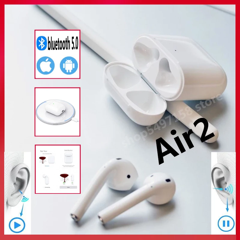 Air 2 Bluetooth наушники беспроводные сенсорное управление вкладыши объемная зарядка