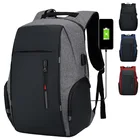 Водонепроницаемый деловой рюкзак для мужчин и женщин, дорожная сумка для ноутбука 15,6, 16, 17 дюймов с USB-разъемом, школьный ранец с защитой от кражи